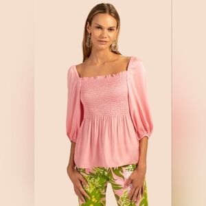 トリーナターク Trina Turk Cape Coral Top レディース シャツ トップス Pink Paradise Trina Turk Women's Cape Coral Top, Pink Paradise at Amazon